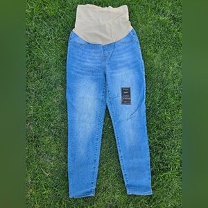 Maternity Celebrity Pink Slim Blue Jeans with Faded Effect Size L NWT
